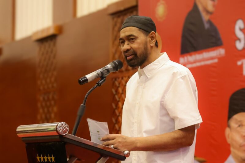 Gubernur Aceh, Muzakir Manaf melakukan buka puasa bersama serta santunan anak yatim & disabilitas, di Hermes Hotel, Sabtu,(14/03/2026).