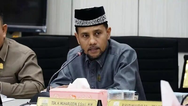 Ketua Komisi I DPRA, Tgk Muharuddin, meminta pemegang hak siar Piala Dunia 2026 agar tidak membebankan biaya yang terlalu tinggi kepada pelaku usaha warkop yang ingin menggelar nobar Pildun 2026, Senin (08/6/2026).Foto:Dok Ist