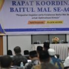 Wakil Gubernur Aceh Fadhlullah (Dek Fadh) membuka Rapat Koordinasi Baitul Mal se-Aceh di Hotel Rasamala, Banda Aceh, Rabu (15/7/2026). Foto: (Humas Aceh).