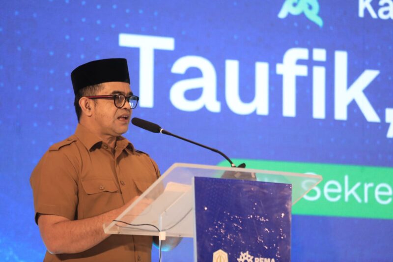 Plt Sekretaris Daerah Aceh, Taufik, dalam Aceh Economic Development Forum (AEDF) 2026 yang digelar PT Pembangunan Aceh (PEMA) Perseroda di Hermes Hotel Banda Aceh, Selasa (6/10/2026).